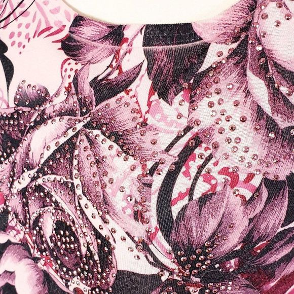 ** Style&co. Beaded Floral Top - Picture 3 of 8